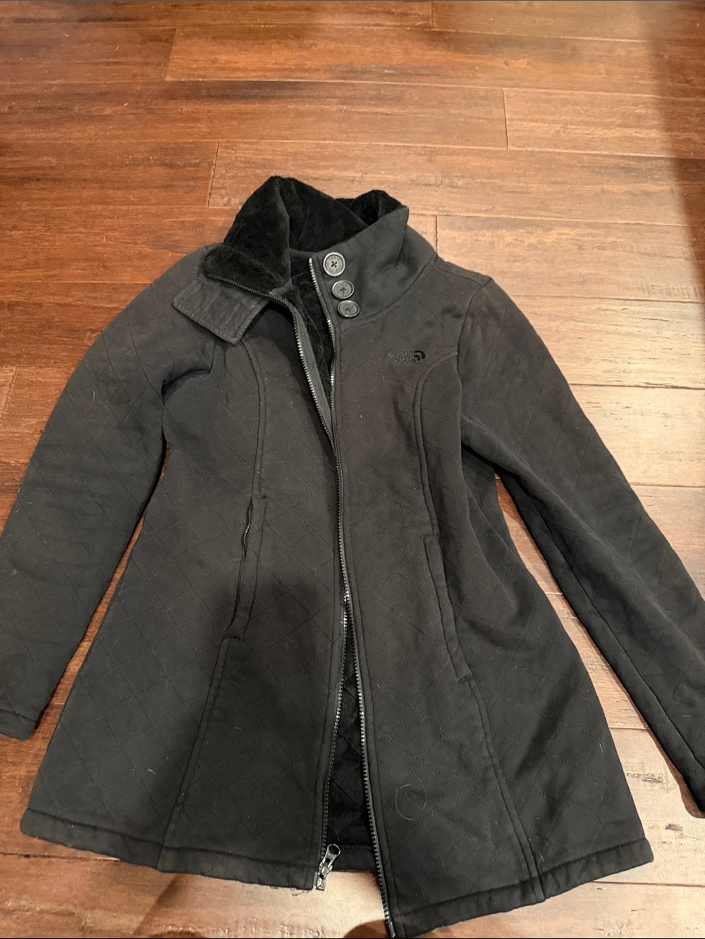 The North Face Women's Black Quilted Trench Coat